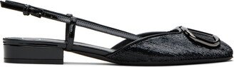 Black VLogo Signature Ballerina Flats