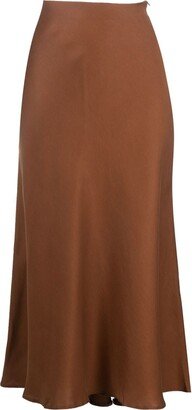 Satin Mid-Length Skirt