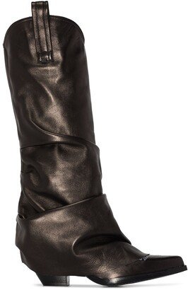 55mm Knee-High Leather Boots