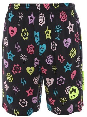 Allover Graphic Printed Shorts