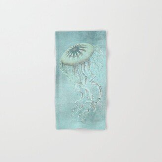 Jellyfish Underwater Aqua Turquoise Art Hand & Bath Towel