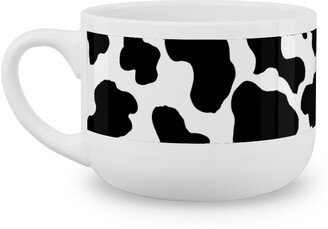 Mugs: Cow Print - Black And White Latte Mug, White, 25Oz, Black