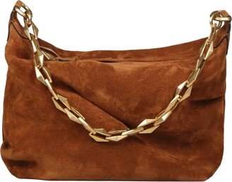 Diamond Soft Hobo Bag In Suede Leather