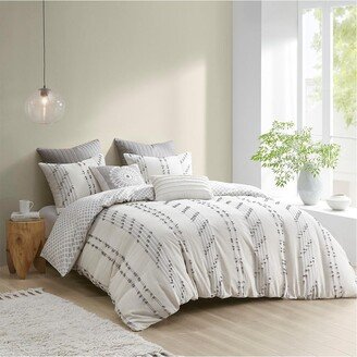 Gracie Mills Kara Cotton Comforter Set, Ivory - Cal King