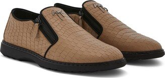 Waylen zip-detail loafers