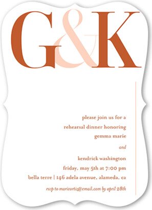 Rehearsal Dinner Invitations: Timeless Toast Rehearsal Dinner Invitation, White, 5X7, Matte, Signature Smooth Cardstock, Bracket