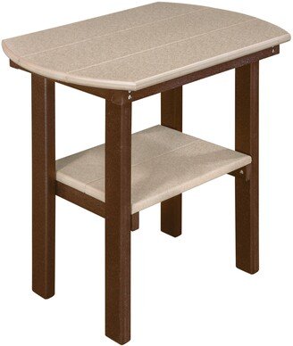 OS Home and Office Furniture OS Home and Office Model Oval End Table Made in the USA- Weatherwood on Tudor Brown Base