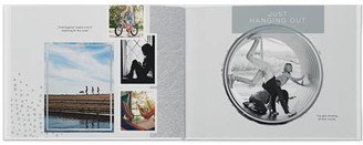 Photo Books: Modern Grey Photo Book, 11X14, Professional Flush Mount Albums, Flush Mount Pages