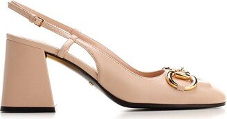 Horsebit Mid-Heel Slingback Pumps