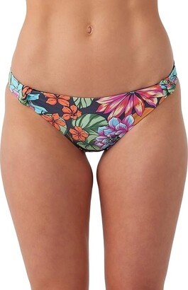 Reina Tropical Alamitos Bottoms (Black) Women's Swimwear