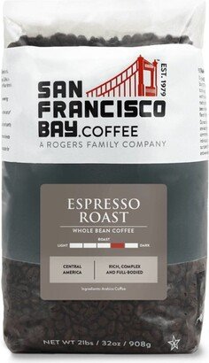 San Francisco Bay Coffee, Espresso Roast, 2lb (32oz) Whole Bean Coffee