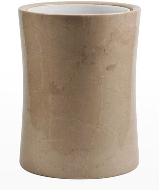 Marble Crafter Myrtus Verona Beige Marble Waste Bin w/ Liner