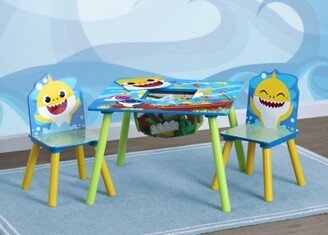 Baby Shark Kids Table And Chair Set With Storage (2 Chairs Included)