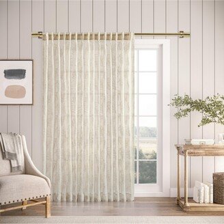 Sheer Leaf Rod Pocket With Back Tab Patio Curtain Panel 104