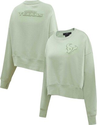 Women's Pro Standard Green Houston Texans Neutral Pullover Sweatshirt