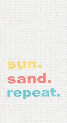 Sun, Sand, Repeat Waffle Weave Cotton Kitchen Towel