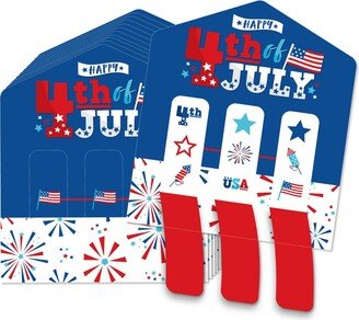 Big Dot Of Happiness Firecracker 4th of July - Party Game Pickle Cards - Pull Tabs 3-in-a-Row 12 Ct