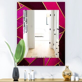 Designart 'Capital Gold Honeycomb 2' Modern Mirror - Vanity Printed Mirror