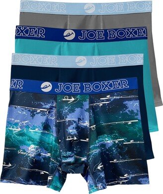 Men's Gone Fishing Boxer Briefs, Pack of 4