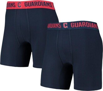 Men's Concepts Sport Navy, Red Cleveland Guardians Two-Pack Flagship Boxer Briefs Set - Navy, Red