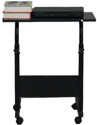 Removable P2 15MM Chipboard & Steel Side Table with Baffle Computer Desk Black