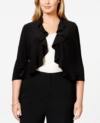 Plus Size Ruffled Bolero