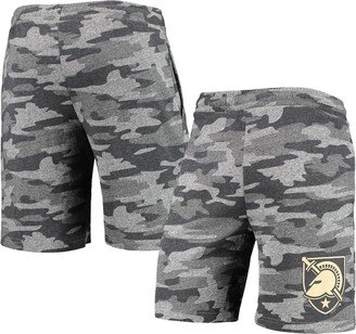 Concepts Sport Men's Charcoal and Gray Army Black Knights Camo Backup Terry Jam Lounge Shorts - Charcoal, Gray