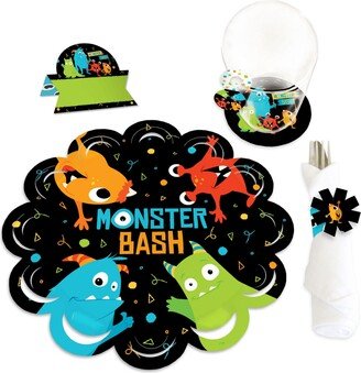 Big Dot Of Happiness Monster Bash Birthday Party & Baby Shower Charger Chargerific Kit Setting for 8