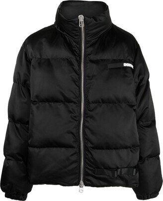 Trace logo-embossed padded jacket