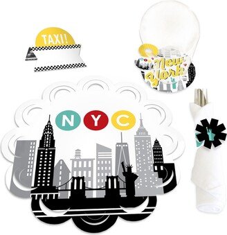 Big Dot Of Happiness Nyc Cityscape New York City Party Table Decorations Chargerific Kit 8 Ct