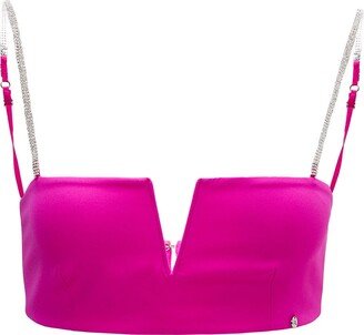 Nissa Spaghetti-Strap Crop Top Pink