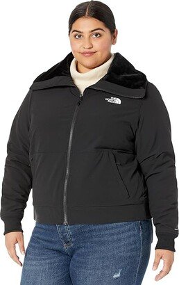 Plus Size Shelbe Raschel Bomber (TNF Black) Women's Clothing