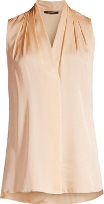 Mila Sleeveless Silk Blouse