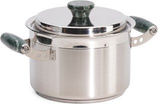 TJMAXX 3.8Qt Stainless Steel Marble Handle Stockpot-AA