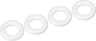 Unique Bargains 1.6 Inch Foam Wreath Forms Round Craft Rings for DIY Art Crafts Pack of 4 - White