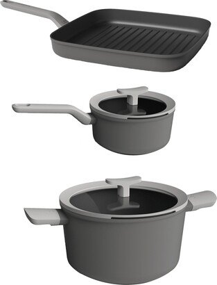 Leo Cast Aluminum 5 Piece Non-Stick Cookware Set