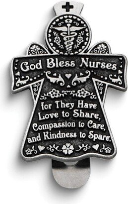 Curata God Bless Nurses Angel Visor Clip