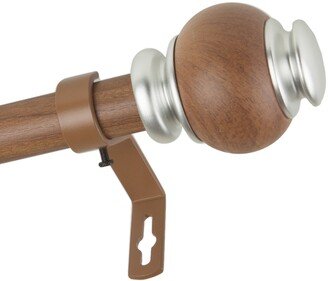 InStyleDesign Onyx 1 inch Faux Wood Curtain Rod