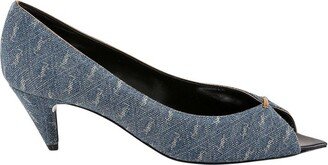 Lola Monogram Denim Pumps