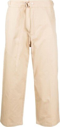 Belted-Waist Cropped Trousers-AB