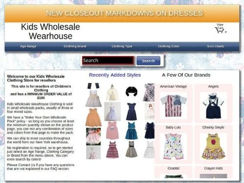 Kids Wholesale Wearhouse Promo Codes & Coupons