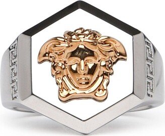 Medusa Greca Detailed Signet Ring