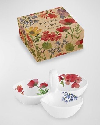 Nature's Table Floral Trio Dish 7 - Set of 2