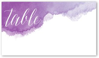 Wedding Place Cards: Simply Watercolor Wedding Place Card, Purple, Placecard, Matte, Signature Smooth Cardstock