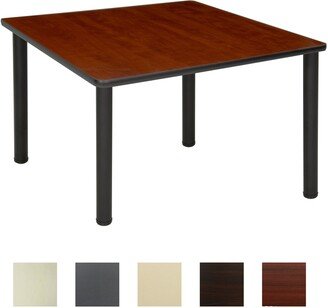 Regency Seating 36-inch Square Table with Black Post Legs