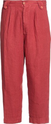 Cropped Pants Brick Red-AA