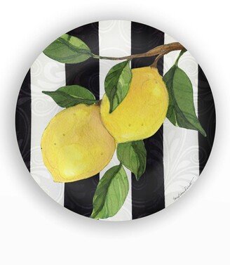 Bamboo Table Lemon Branch Shatter-Resistant Bamboo Dinner Plates, Set of 4