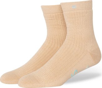 Brown Classic Quarter Crew Socks