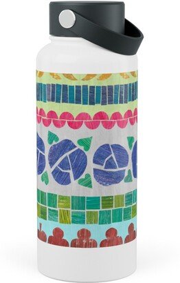 Photo Water Bottles: Abstract Wildflowers & Shapes - Multi Stainless Steel Wide Mouth Water Bottle, 30Oz, Wide Mouth, Multicolor