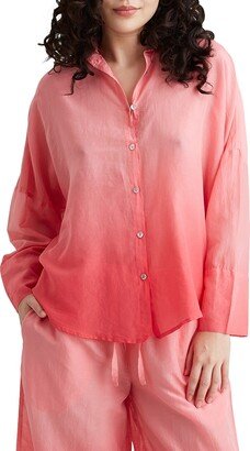 Ombré Oversize Cotton Pajama Shirt